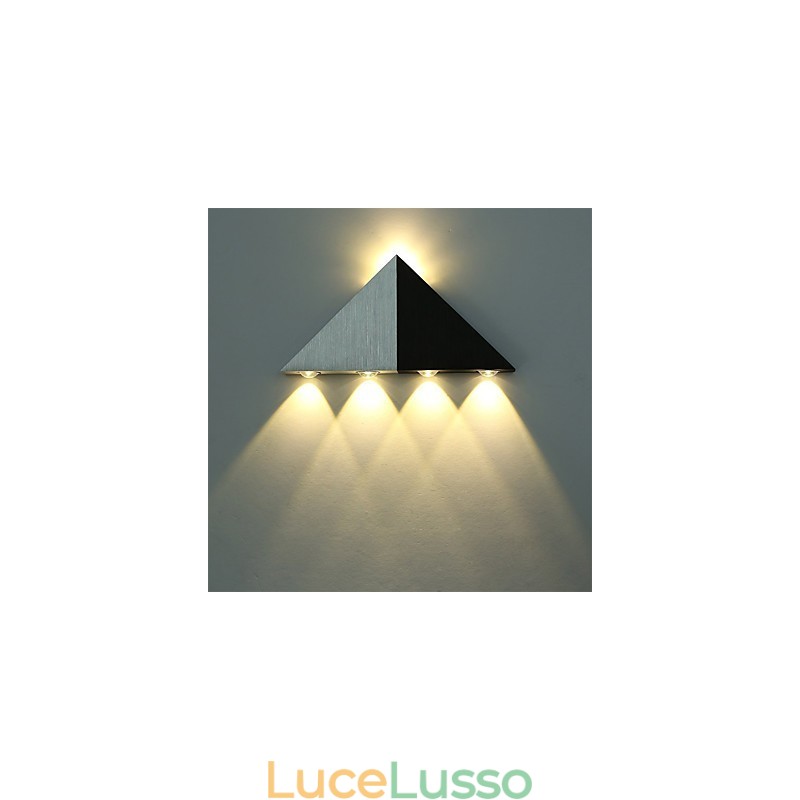 Applique da parete moderna a triangolo, lampada da parete per interni, corridoio, su e giù, faretto, illuminazione decorativa in alluminio per studio, ristorante