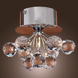 Moderno contemporaneo cristallo mini stile metallo cromato montaggio a filo