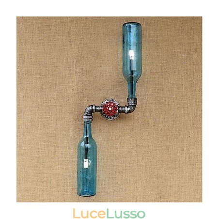 Applique da parete rustica in ottone per luce ambientale, applique da parete blu Applique da parete rustica in ottone per luce ambientale, applique da parete blu