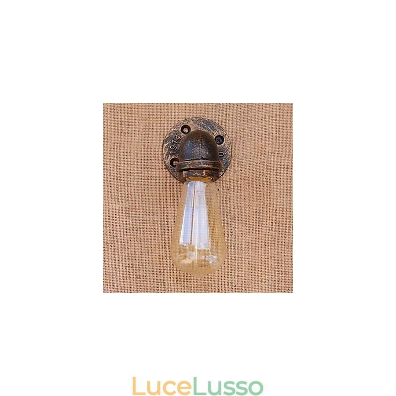 Lampada da parete decorativa piccola con tubo dell'acqua semplice Nostalgia