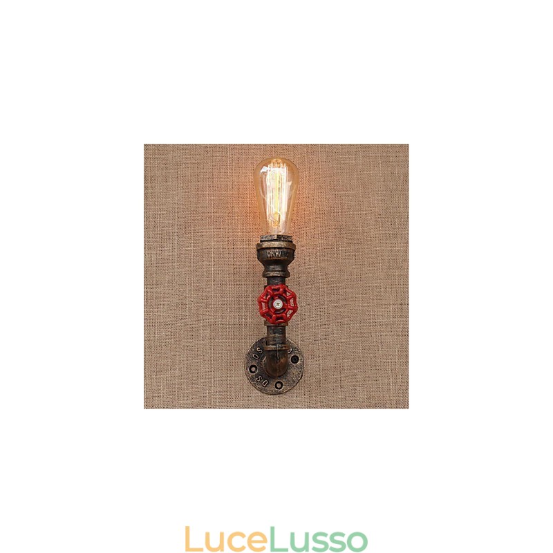 Lampada da parete decorativa piccola con tubo dell'acqua semplice Nostalgia
