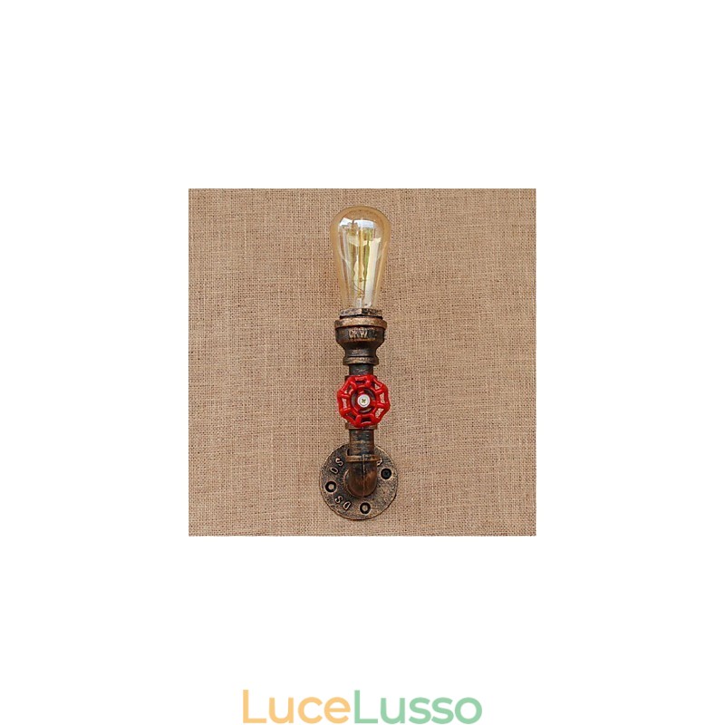 Lampada da parete decorativa piccola con tubo dell'acqua semplice Nostalgia