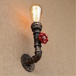 Lampada da parete decorativa piccola con tubo dell'acqua semplice Nostalgia