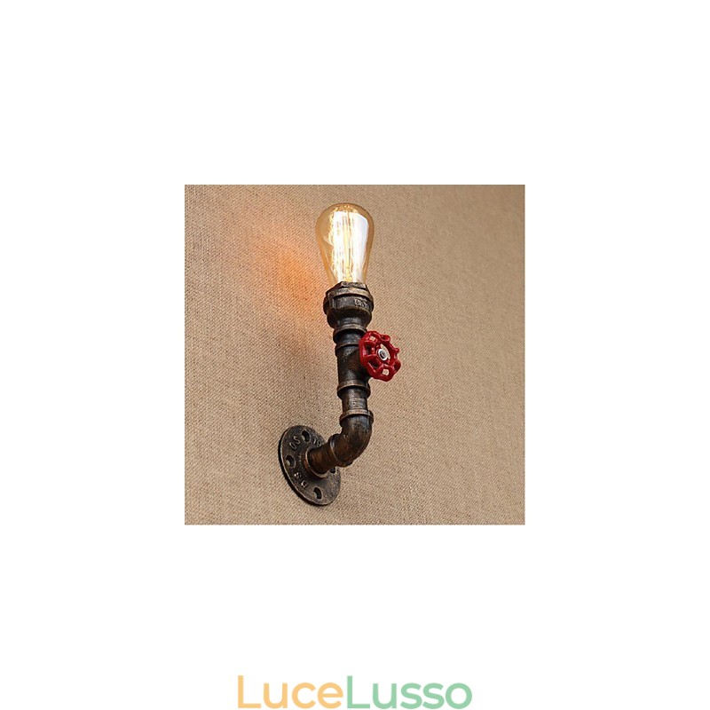 Lampada da parete decorativa piccola con tubo dell'acqua semplice Nostalgia
