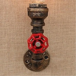 Lampada da parete decorativa piccola con tubo dell'acqua semplice Nostalgia