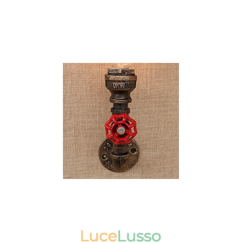 Lampada da parete decorativa piccola con tubo dell'acqua semplice Nostalgia
