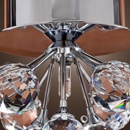 Moderno contemporaneo cristallo mini stile metallo cromato montaggio a filo