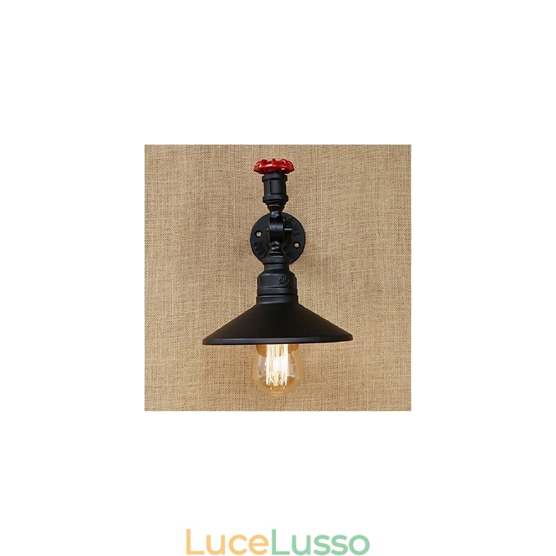 Pittura rustica Lodge Caratteristica per applique da parete con luce ambientale Applique da parete nera