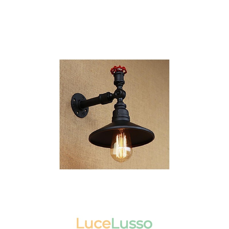 Pittura rustica Lodge Caratteristica per applique da parete con luce ambientale Applique da parete nera