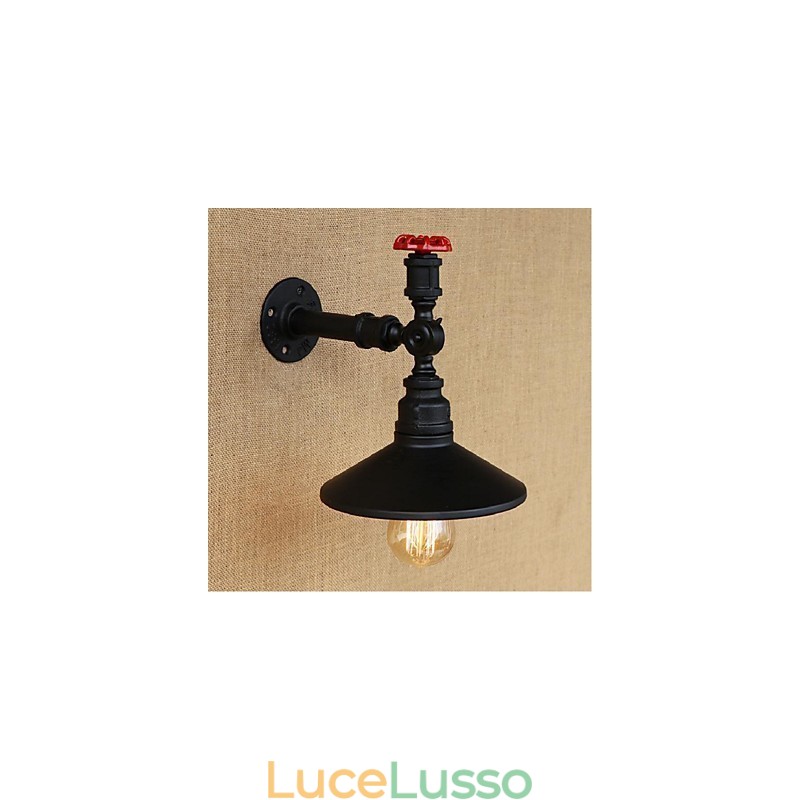 Pittura rustica Lodge Caratteristica per applique da parete con luce ambientale Applique da parete nera