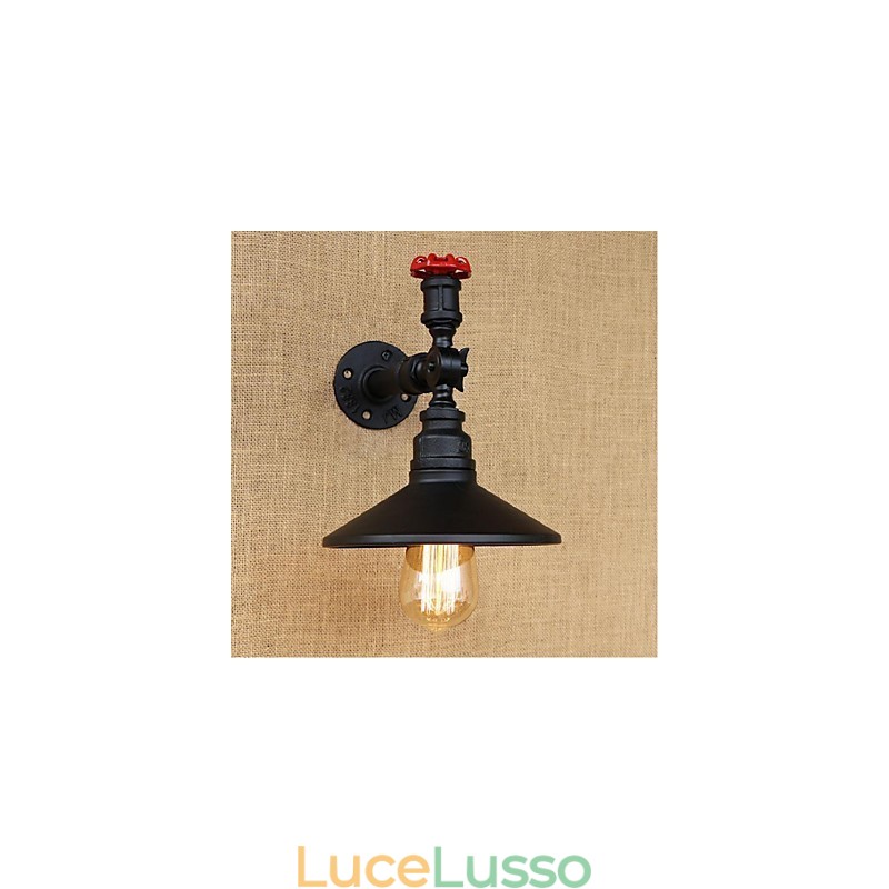 Pittura rustica Lodge Caratteristica per applique da parete con luce ambientale Applique da parete nera