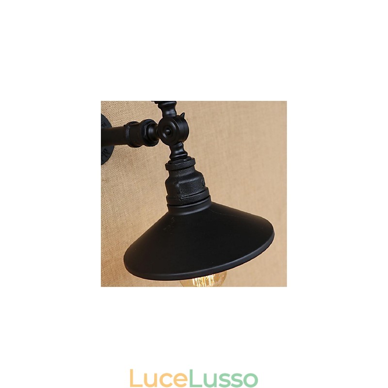 Pittura rustica Lodge Caratteristica per applique da parete con luce ambientale Applique da parete nera