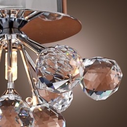 Moderno contemporaneo cristallo mini stile metallo cromato montaggio a filo