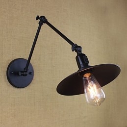 Dipinto rustico Lodge, caratteristica per applique da parete con braccio oscillante in stile mini