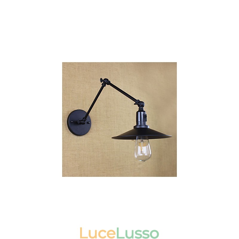 Dipinto rustico Lodge, caratteristica per applique da parete con braccio oscillante in stile mini