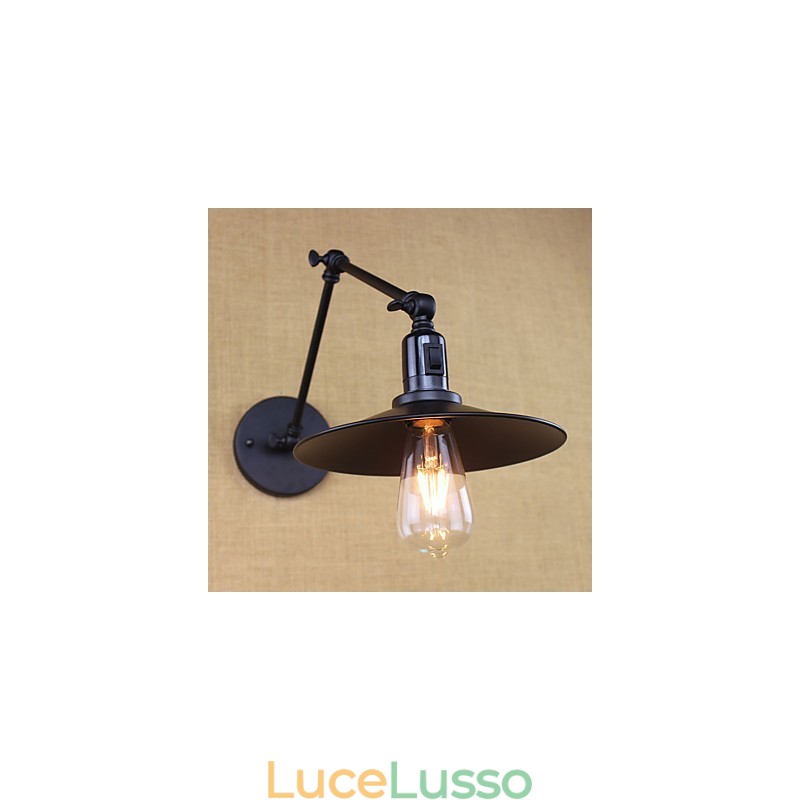 Dipinto rustico Lodge, caratteristica per applique da parete con braccio oscillante in stile mini
