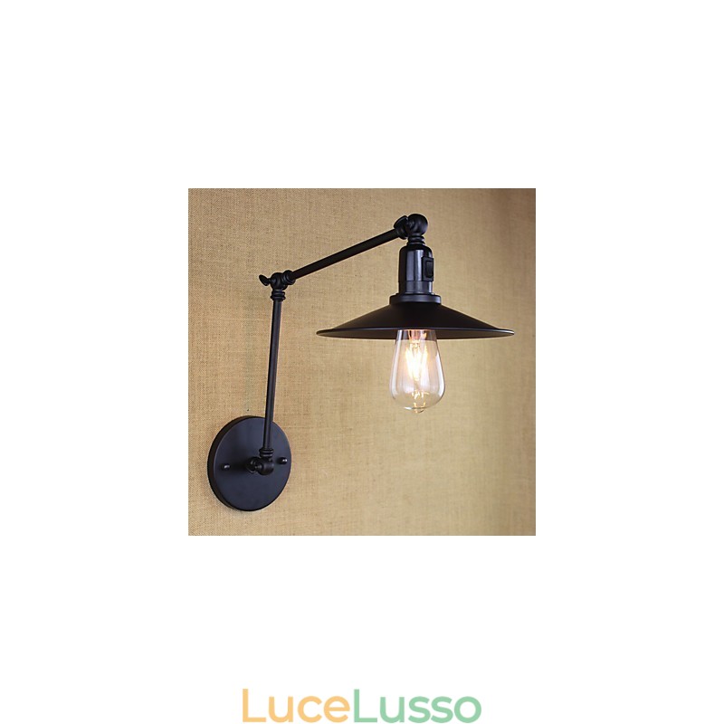 Dipinto rustico Lodge, caratteristica per applique da parete con braccio oscillante in stile mini