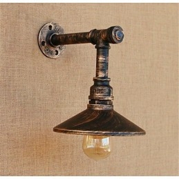 Applique da parete rustica in ottone anticato per luce ambientale, applique da parete