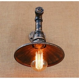 Applique da parete rustica in ottone anticato per luce ambientale, applique da parete