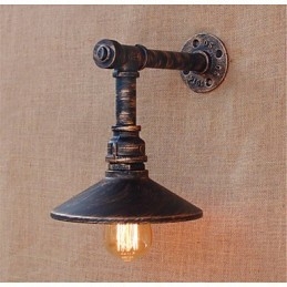 Applique da parete rustica in ottone anticato per luce ambientale, applique da parete