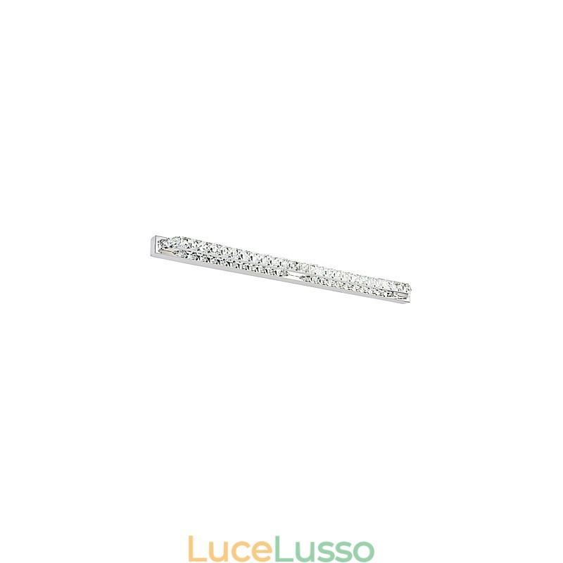 Lampada da specchio lunga di alta qualità, luci da bagno, applique in metallo e cristallo