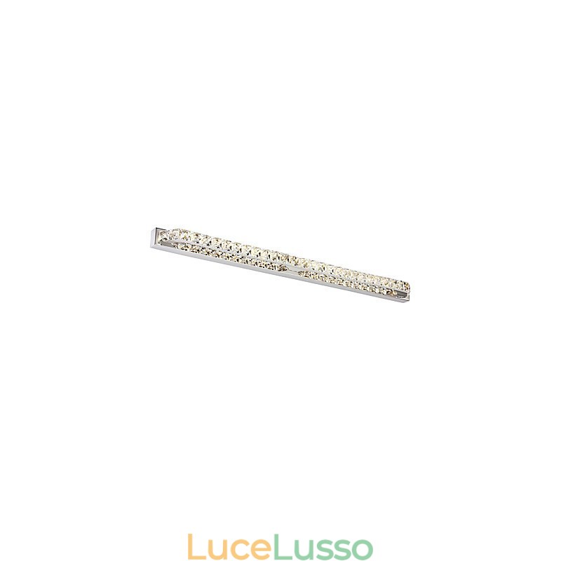 Lampada da specchio lunga di alta qualità, luci da bagno, applique in metallo e cristallo