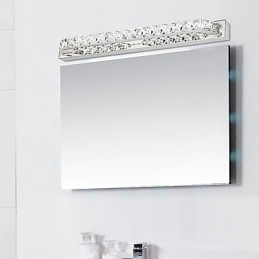 Lampada da specchio lunga di alta qualità, luci da bagno, applique in metallo e cristallo