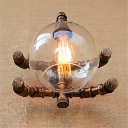Applique da parete rustica in ottone anticato per luce ambientale, applique da parete