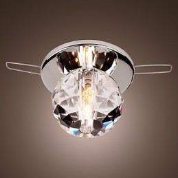 Moderno contemporaneo cristallo mini stile metallo cromato montaggio a filo