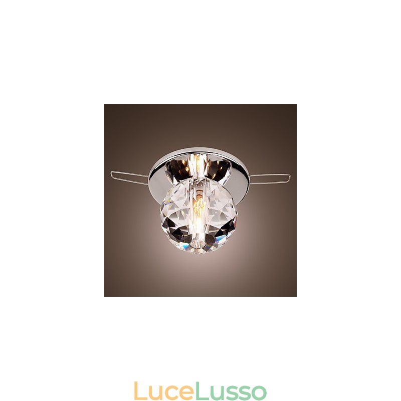 Moderno contemporaneo cristallo mini stile metallo cromato montaggio a filo