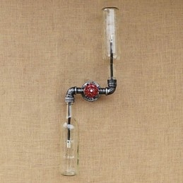 Lampada da parete in ferro battuto Loft The Bottle Pipe Bottle