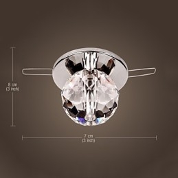 Moderno contemporaneo cristallo mini stile metallo cromato montaggio a filo