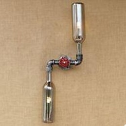 Lampada da parete in ferro battuto Loft The Bottle Pipe Bottle