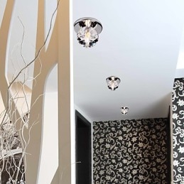 Moderno contemporaneo cristallo mini stile metallo cromato montaggio a filo