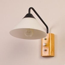 Giapponese Coreano Corridoio Portico Scale Camera da letto Lampada da comodino Lampada da parete Vetro Legno