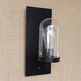 Rustic Lodge Country Retro Painting Caratteristica per la protezione degli occhi Applique da parete con luce ambientale