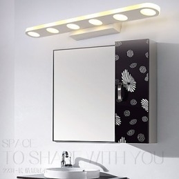Applique da parete moderna contemporanea integrata per illuminazione da bagno downlight