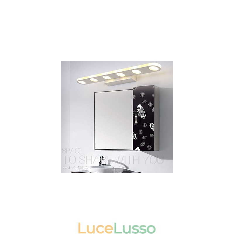 Applique da parete moderna contemporanea integrata per illuminazione da bagno downlight