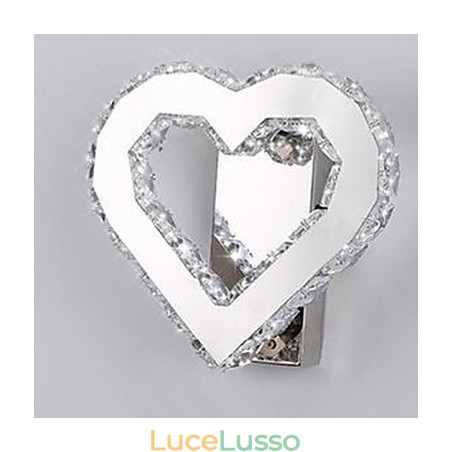 Funzionalità cromata moderna e contemporanea integrata per luci da parete con luce ambientale Funzionalità cromata moderna e contemporanea integrata per luci da parete con luce ambientale