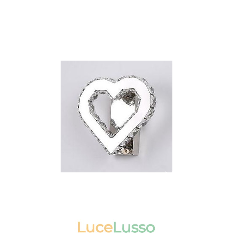 Funzionalità cromata moderna e contemporanea integrata per luci da parete con luce ambientale