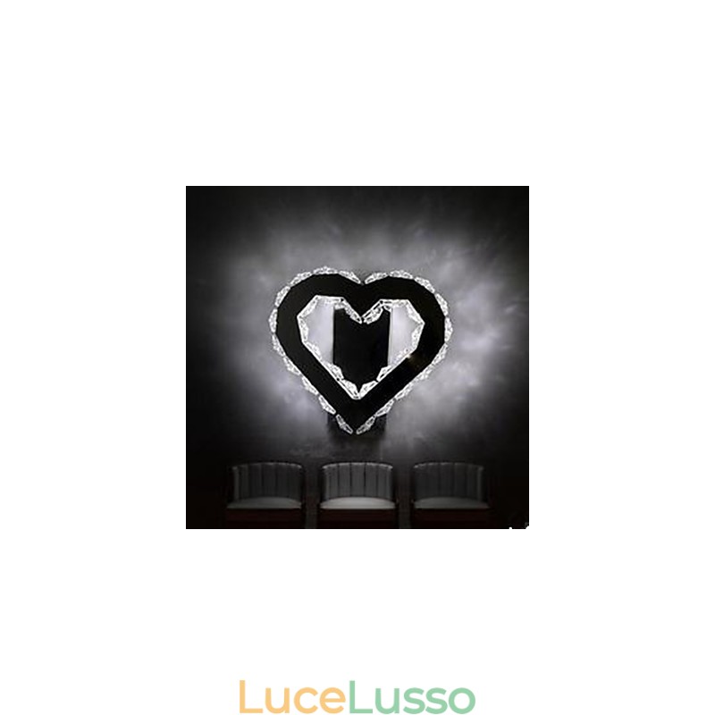 Funzionalità cromata moderna e contemporanea integrata per luci da parete con luce ambientale