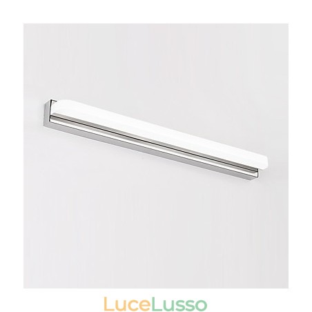 Lampada da parete per illuminazione da bagno moderna e contemporanea cromata integrata per luce ambientale Lampada da parete per illuminazione da bagno moderna e contemporanea cromata integrata per luce ambientale