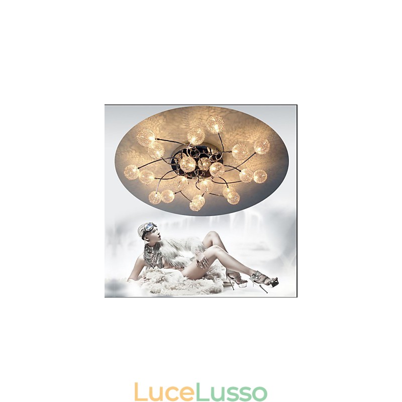 Lampade da soffitto circolari semplici Illuminazione con lampade in ferro