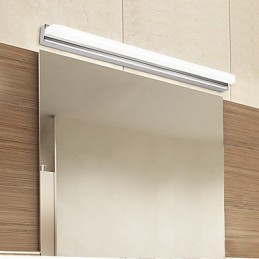 Lampada da parete per illuminazione da bagno moderna e contemporanea cromata integrata per luce ambientale