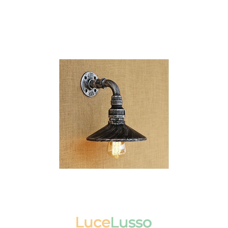 Dipinto rustico retrò in stile rustico per applique da parete con luce ambientale in stile mini