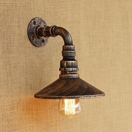Dipinto rustico retrò in stile rustico per applique da parete con luce ambientale in stile mini