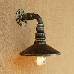 Dipinto rustico retrò in stile rustico per applique da parete con luce ambientale in stile mini