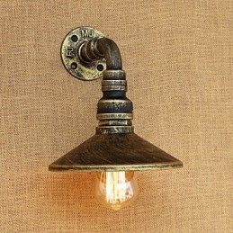 Dipinto rustico retrò in stile rustico per applique da parete con luce ambientale in stile mini