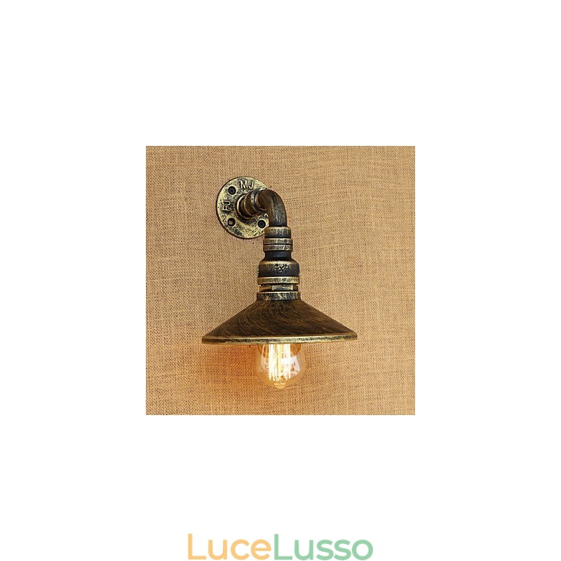 Dipinto rustico retrò in stile rustico per applique da parete con luce ambientale in stile mini