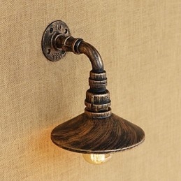 Dipinto rustico retrò in stile rustico per applique da parete con luce ambientale in stile mini